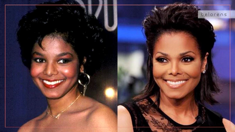 Janet Jackson Before and After Nose job